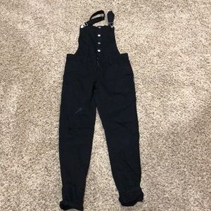 black overalls